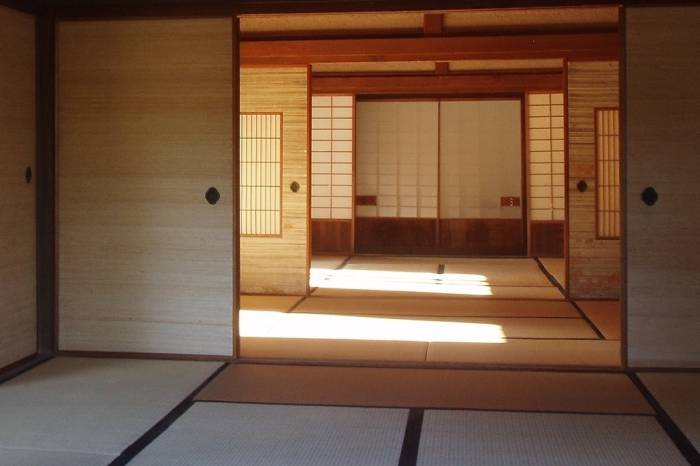 Inside of a Japanese temple 