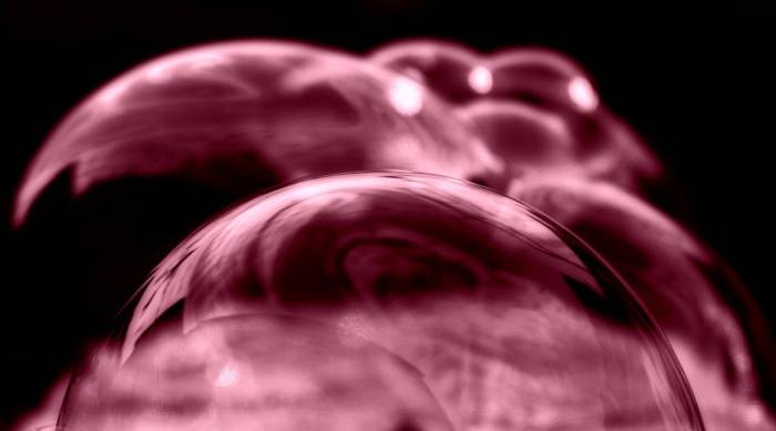 abstract pink glass balls